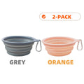 Portable 2Pcs Collapsible Pet Silicone Dog Food Water Bowl