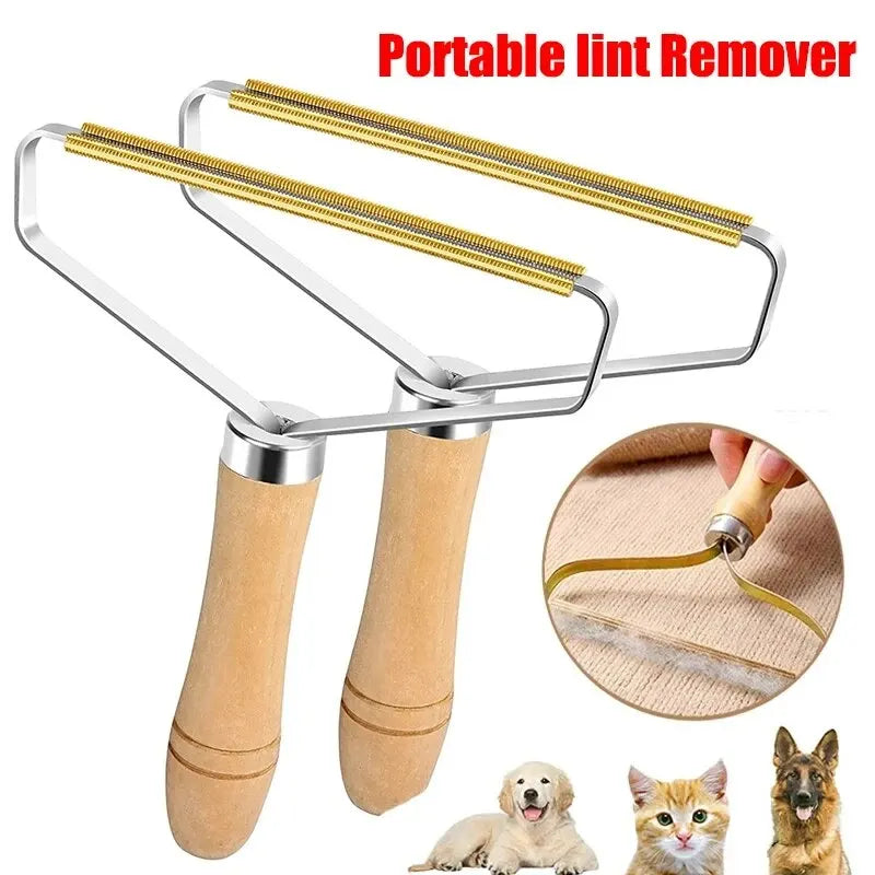 Portable Manual Lint Remover for Carpets, Wool, Coats, and Clothing - Pet Hair Cleaning Tool
