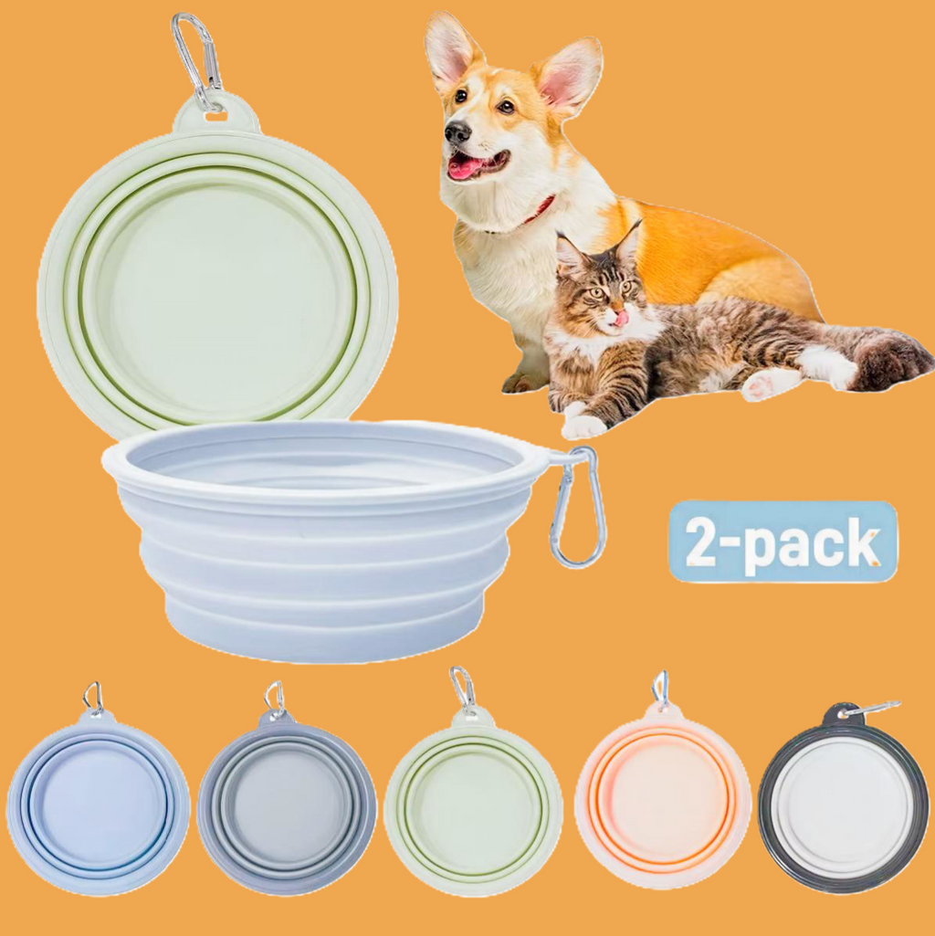 Portable Silicone Food & Water Bowl