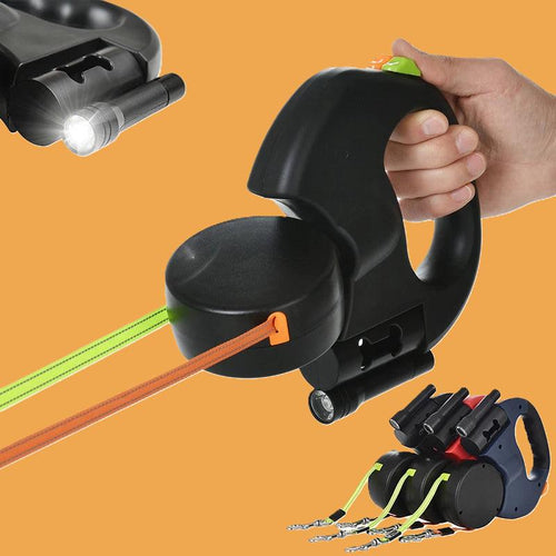 Retractable Dual Dog Leash - Tangle Free